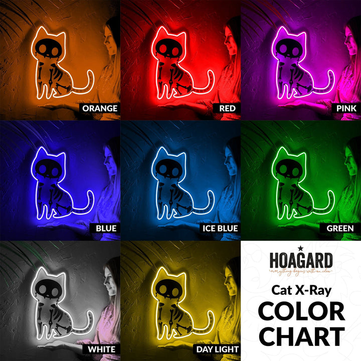 Shop Cat X-Ray Neon Sign, Neon Wall Art at Hoagard. animal head, animal wall art, discount