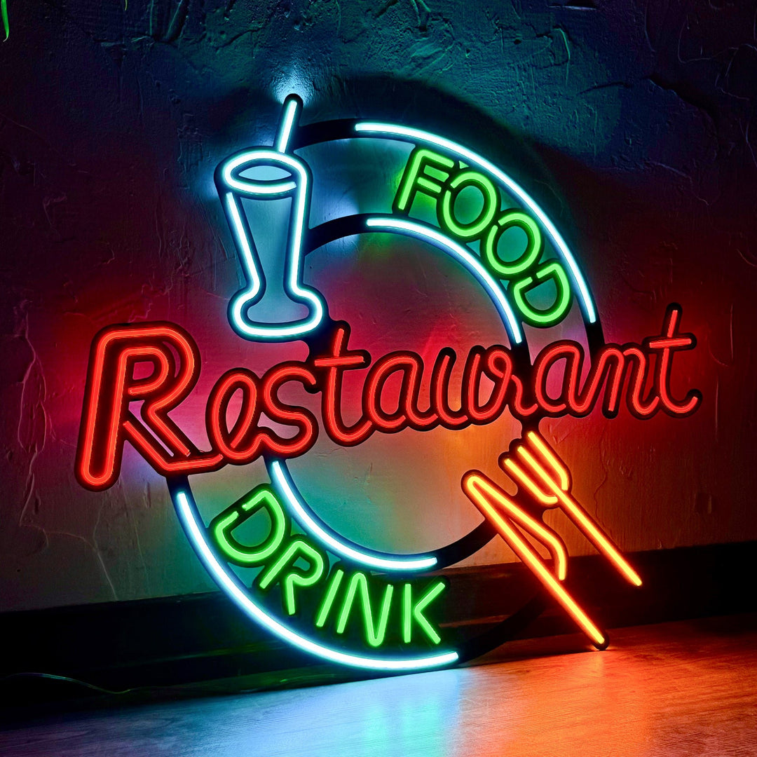 Shop Restaurant, Neon Wall Art at Hoagard. food neon, neon, Neon light