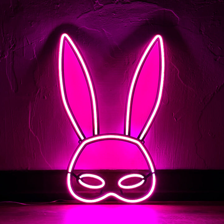 Shop Rabbit Mask, Neon Wall Art at Hoagard. neon, Neon light, neon sign