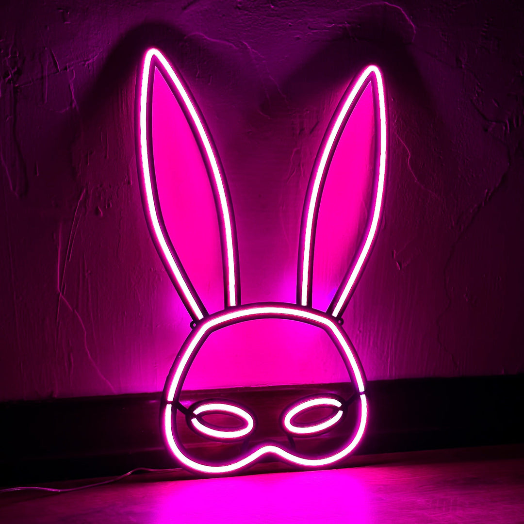 Shop Rabbit Mask, Neon Wall Art at Hoagard. neon, Neon light, neon sign