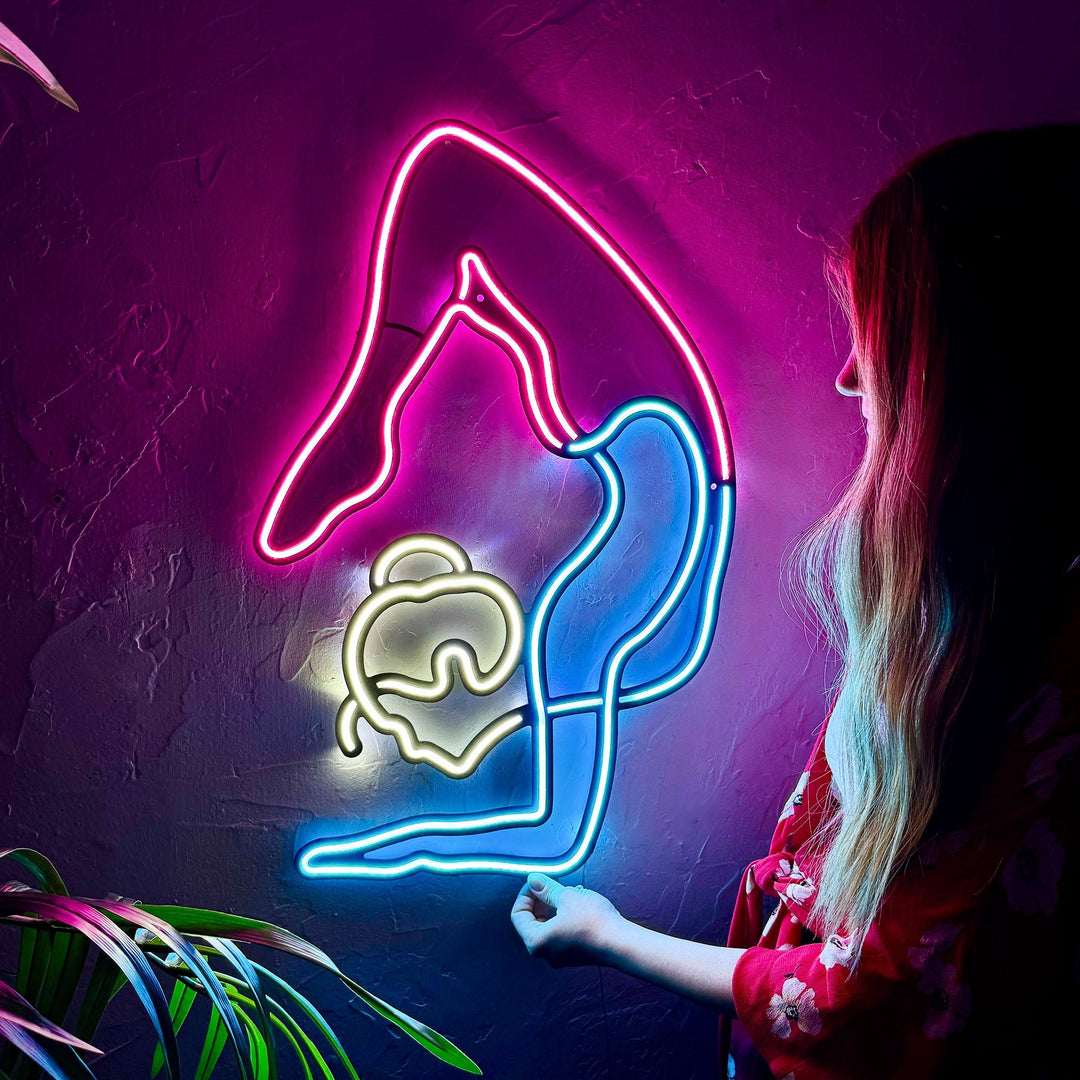 Shop Yoga, Neon Wall Art at Hoagard. neon, Neon light, neon sign