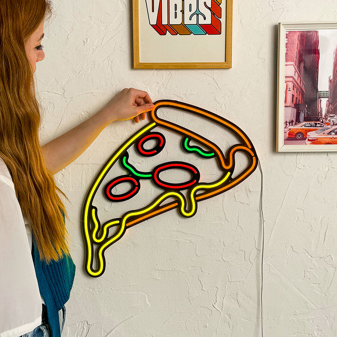 Shop Pizza, Neon Wall Art at Hoagard. food neon, neon, Neon light