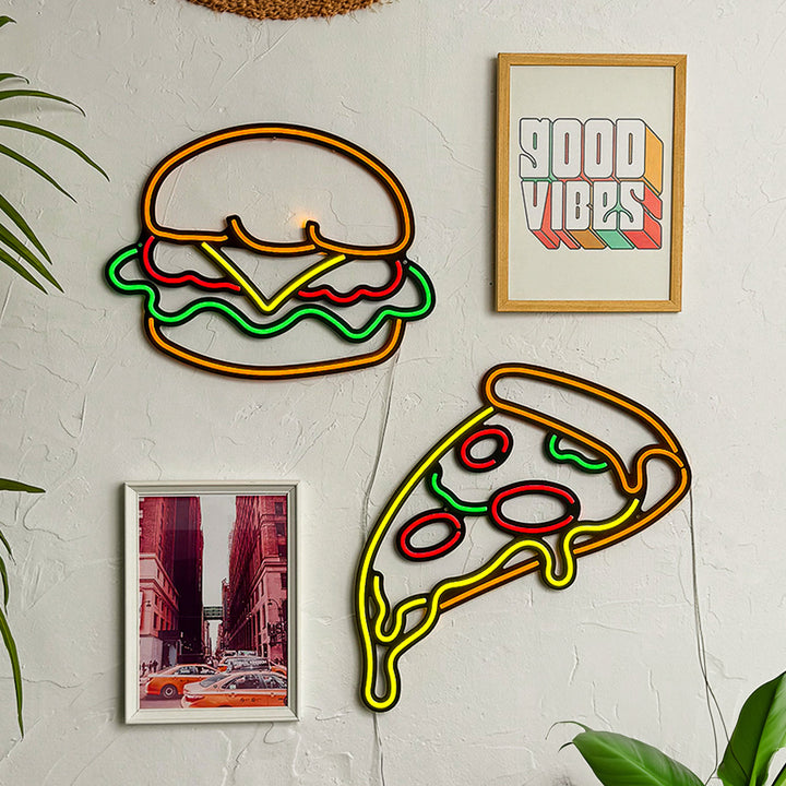 Shop Pizza, Neon Wall Art at Hoagard. food neon, neon, Neon light