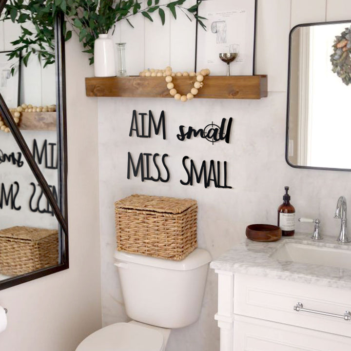 Shop Aim Small Miss Small, Metal Wall Art at Hoagard. bathroom decor, discount, home art